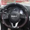 For Mazda 3 Axela 2016 For Mazda CX-5 CX5 CX-3 Hand Sewing Steering Wheel Cover