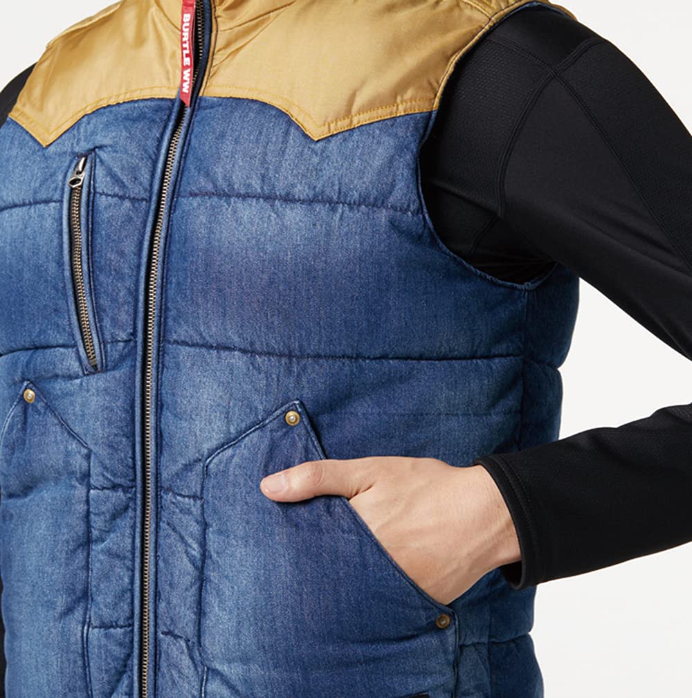 BURTLE Heated Vest (Unisex) for Fall/Winter, Indigo, 5004, Size 45, XL