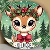 1pc Christmas Deer 8x8 Inch Metal Tin Sign Retro Wall Art Poster Bar Coffee Club Home Decor