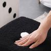 Foot Stool Soft Comfortable Simple Warm Sturdy Base Cube Stool for Home Living Room Bedroom Black