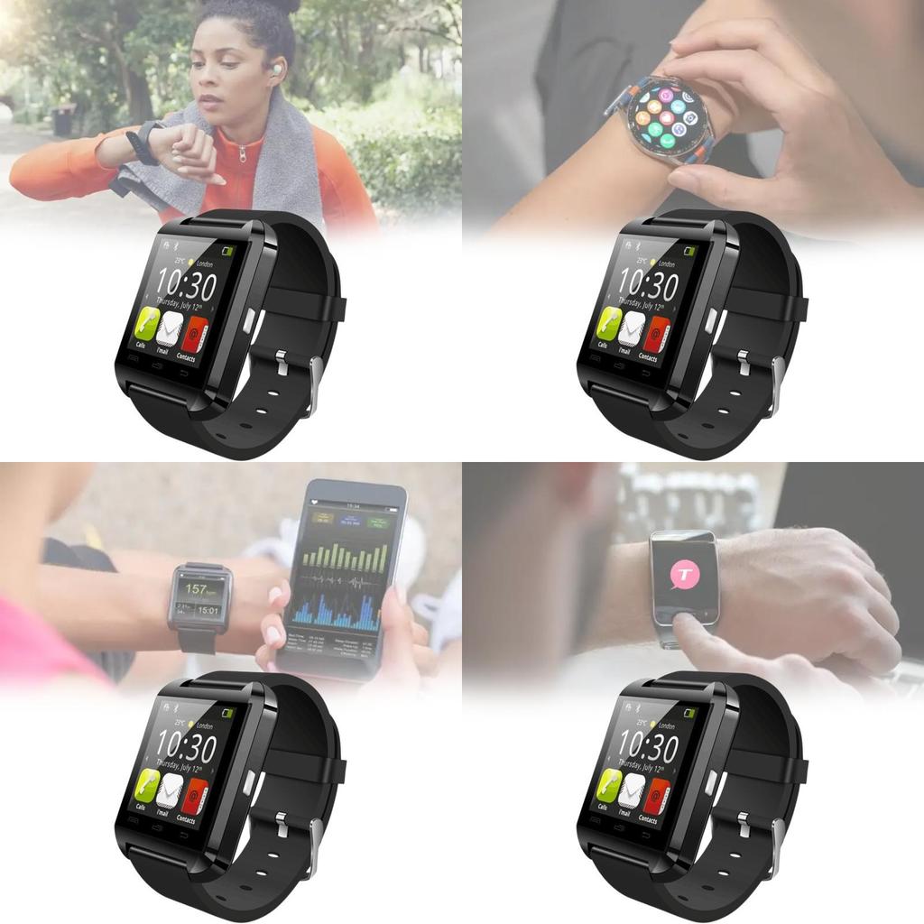 Smartwatch U8 Fitness Tracker Bluetooth con Controllo Touch e Pulsante per Adulti