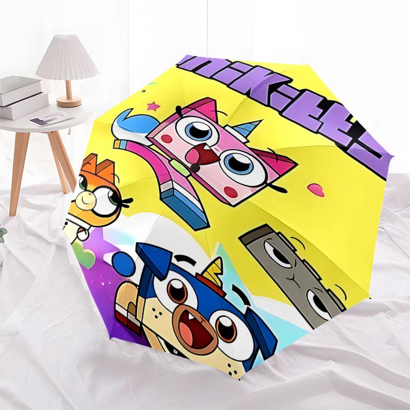 

Unikitty! Automatic Folding Umbrella: Portable 3-Fold Design with 8-Bone Iron Frame - Perfect for Outdoor Use, Festive Gifts, and Daily Adve