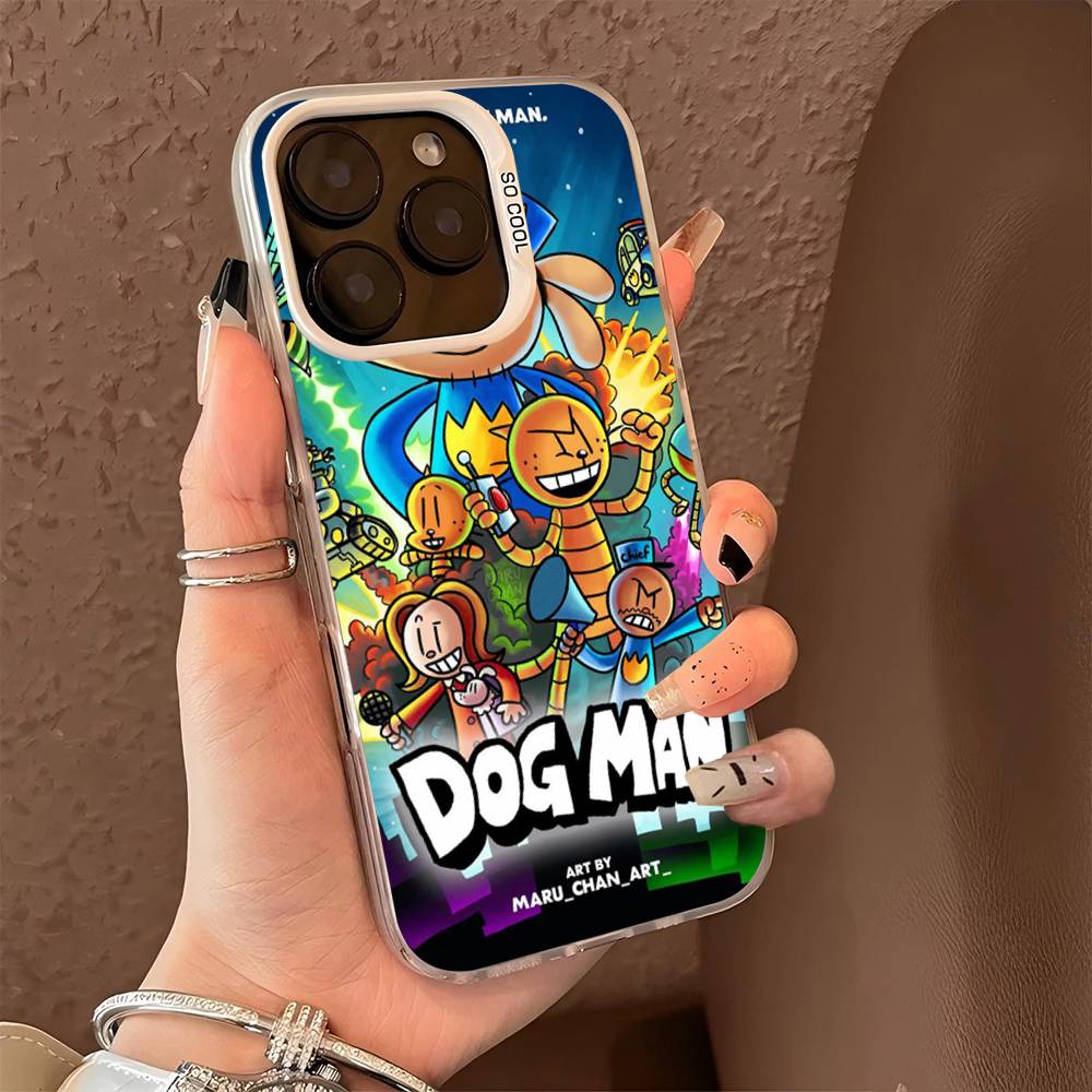 Dog Man Phone Case For IPhone 17 16 15 14 13 Pro 12 11 Pro Max PLUS Color Back Cover