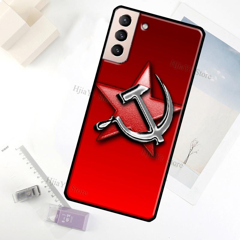 USSR Flag Soviet Union Case For Samsung Galaxy S23 Ultra Note 20 10 S9 S10 Plus S20 S21 FE S22 Ultra Phone Cover