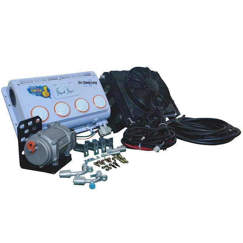 Dual Voltage Car Air Conditioner for Trucks & Construction Vehicles with Wall-Mounted Air Outlet