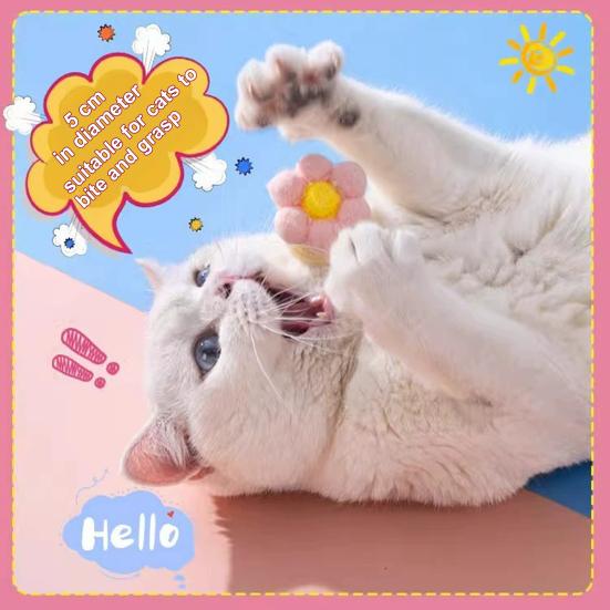 Cotton Rope Cat Toy Interactive Pet Chew Ball for Teeth Cleaning Bite Resistant Kitten Kicker Toy for Indoor Cats Exercise Self Play