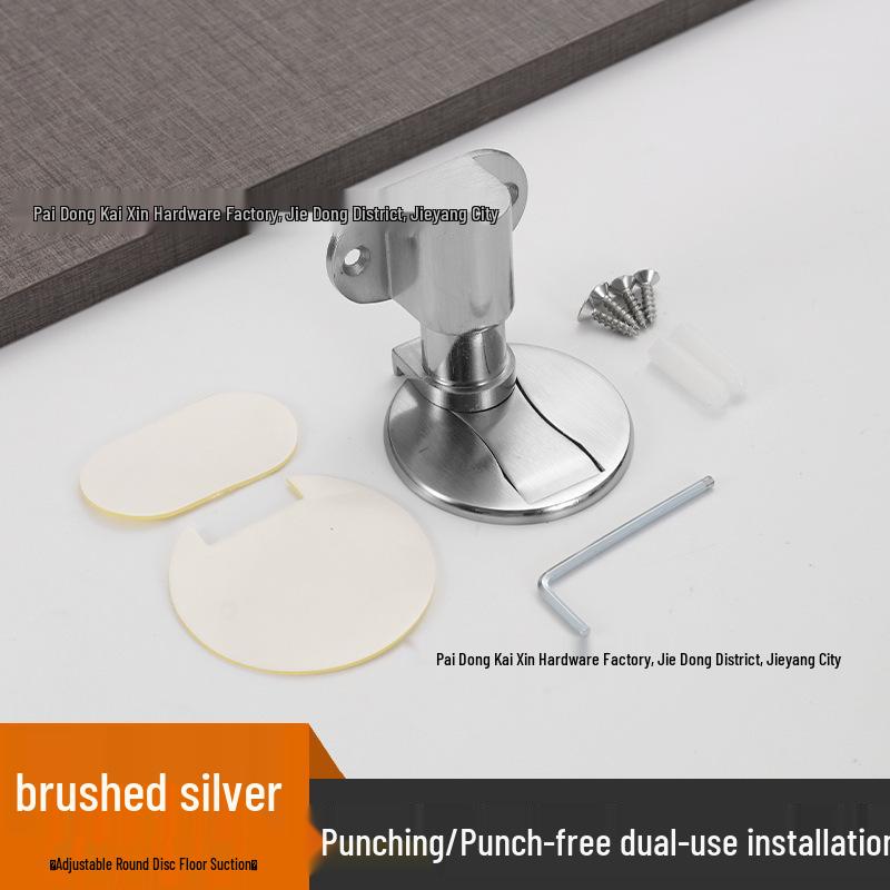 304 Edelstahl Magnetischer Türstopper, Bohrlos und Winddicht, Versteckter Zinklegierung Bodenmontage Schließer.