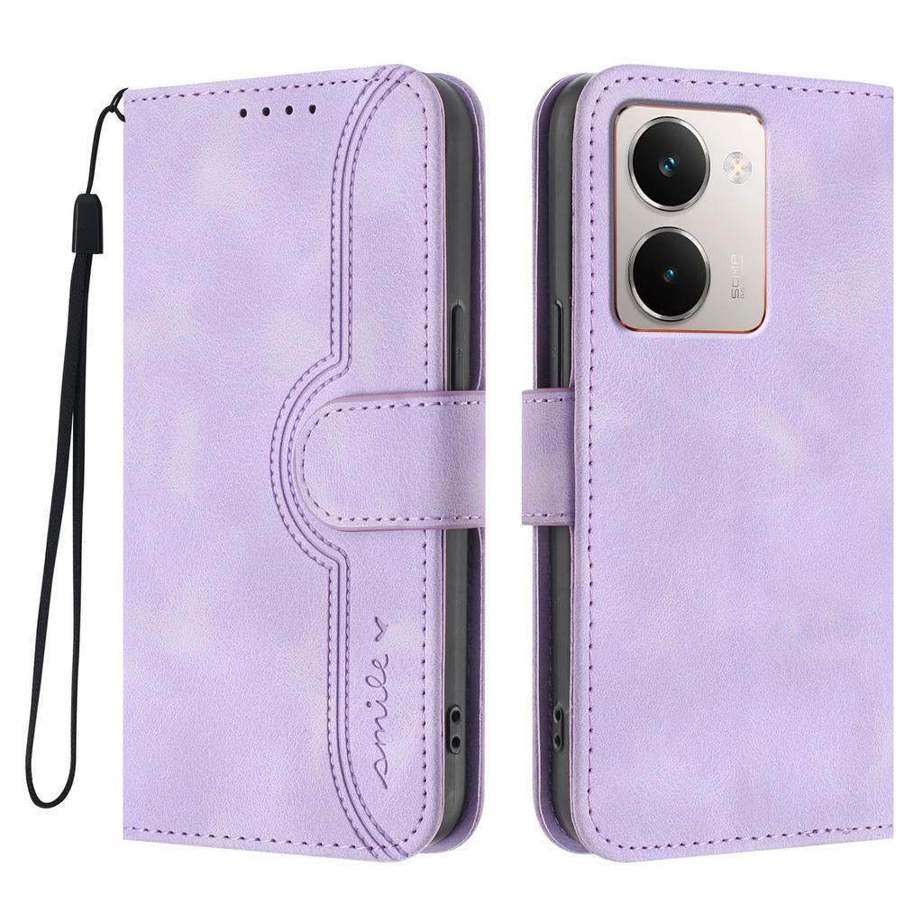 For Realme P3 Ultra 5G Leather Case Wallet Stand Smile Imprinted Phone Cover with Strap
