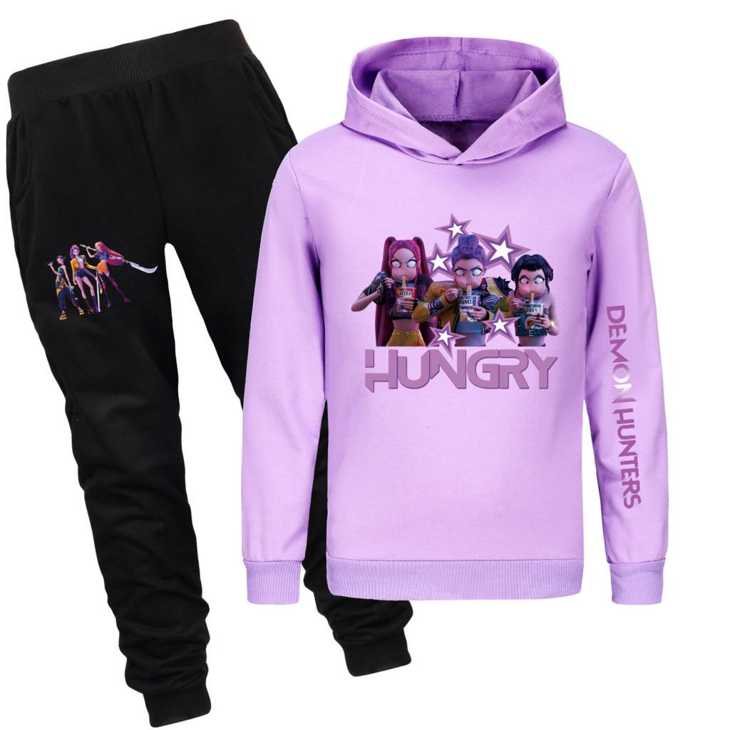 4832x Kids Girls Rumi Zoey Mira Print Hoodies Pants Trouser Clothes Set
