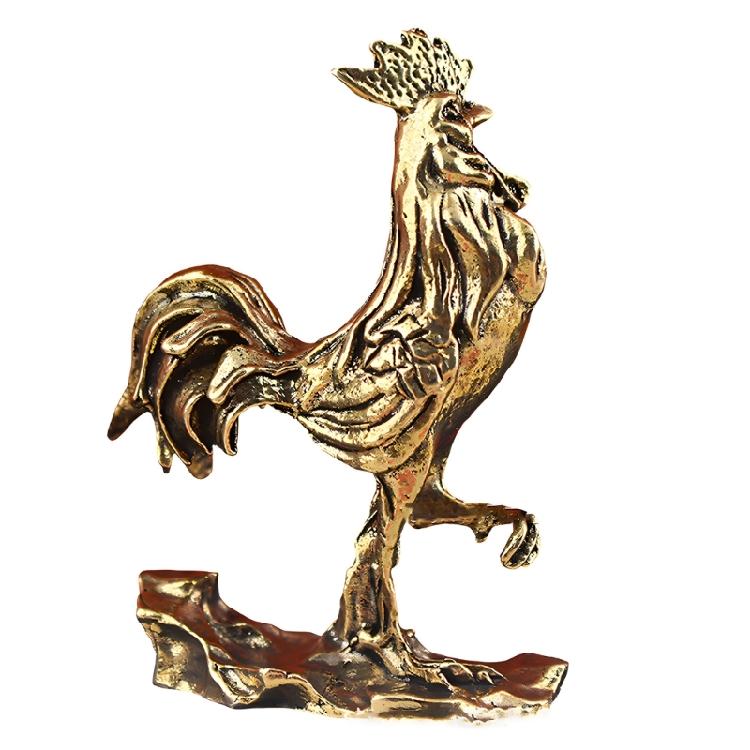Metal Rooster Statues Chicken Figurines Sculpture Collectible Table Ornament Centerpieces for Living Room Home Decors
