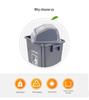 Chao Bao Pop-Up Lid Square Trash Can - Large Capacity for Indoor/Outdoor Use