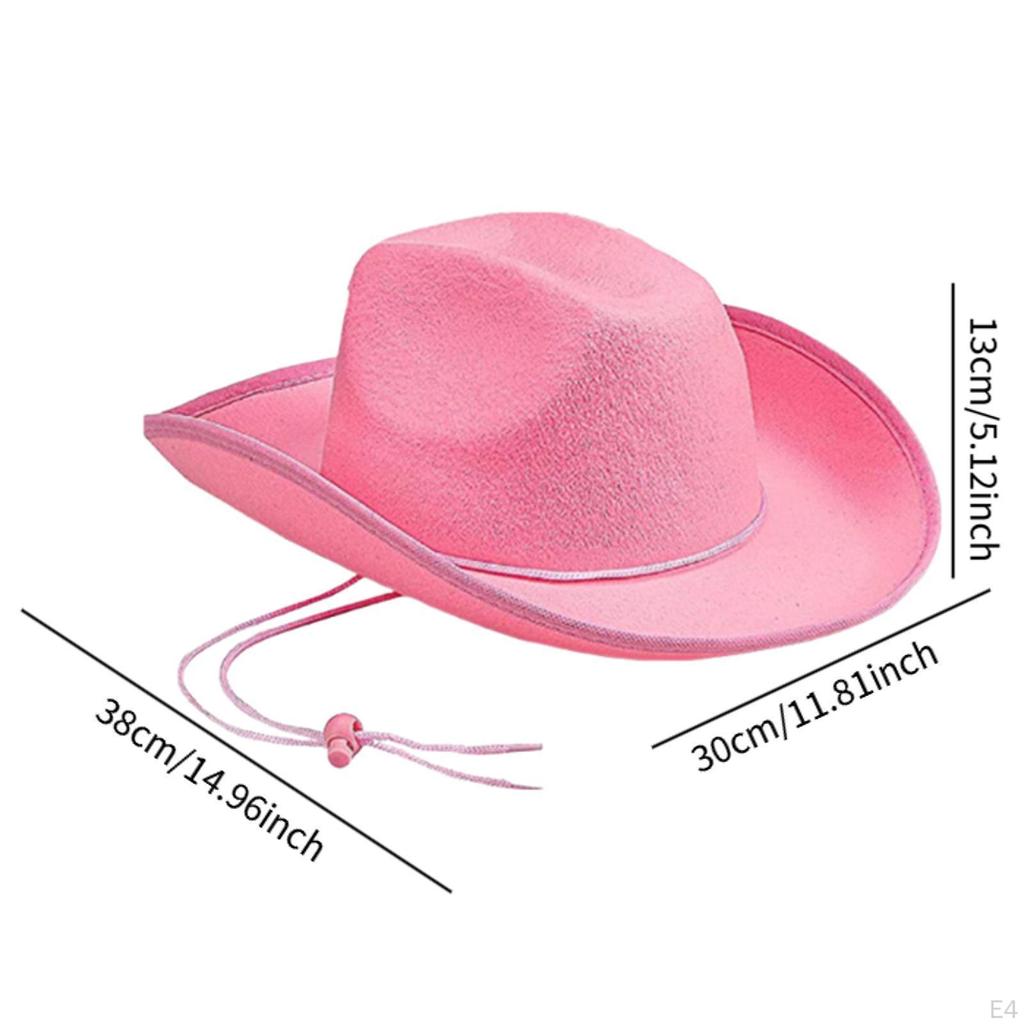Cowboy Hat Non Woven Cowgirl Sunhat for Outdoor Carnival Fishing Hiking Party