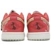 Jordan Air Jordan 1 Low top Basketball Shoes Women's Beige Red 553560-133(Teamfour-)