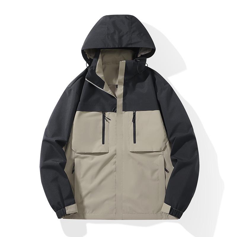 Outdoor Detachable Cap Mountaineering Suit, Windbreaker, Youth Trend Workwear, Fashionable and Versatile Top