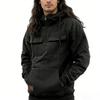 Loose Multi-pocket Solid Hooded Warm Thick Men's Hoodie New Fashion Color Long-sleeved Winter Casual Sweatshirt