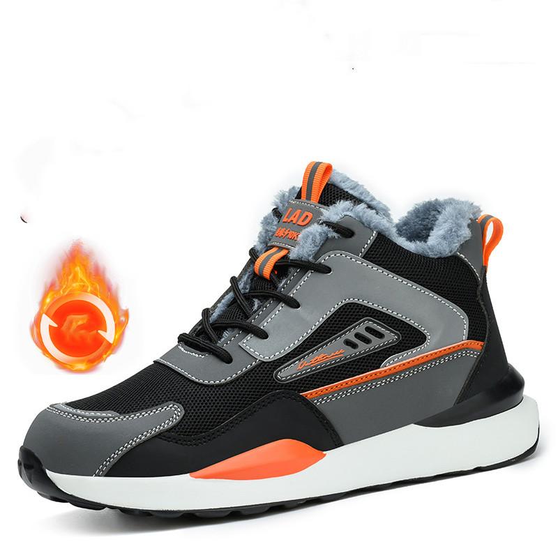 men casual plastic toe covers work safety boots tooling security insulated shoes autumn winter safe ankle botas protect footwear
