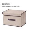 Foldable Non-Woven Storage Box for Clothes and Toys - Large and Dustproof.