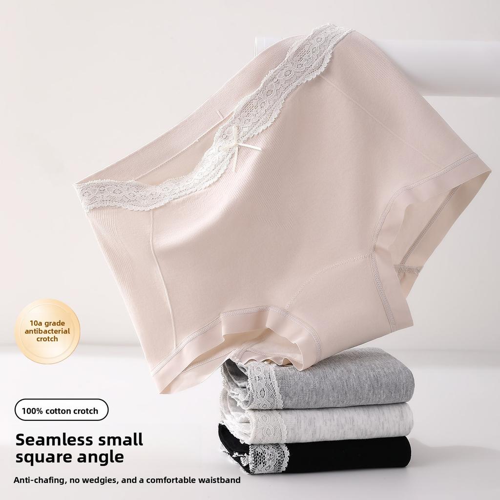 Girls Spring and Autumn 10A Antibacterial Extended Bottom Comfortable Waist Pack Hip Small Flat Angle Briefs