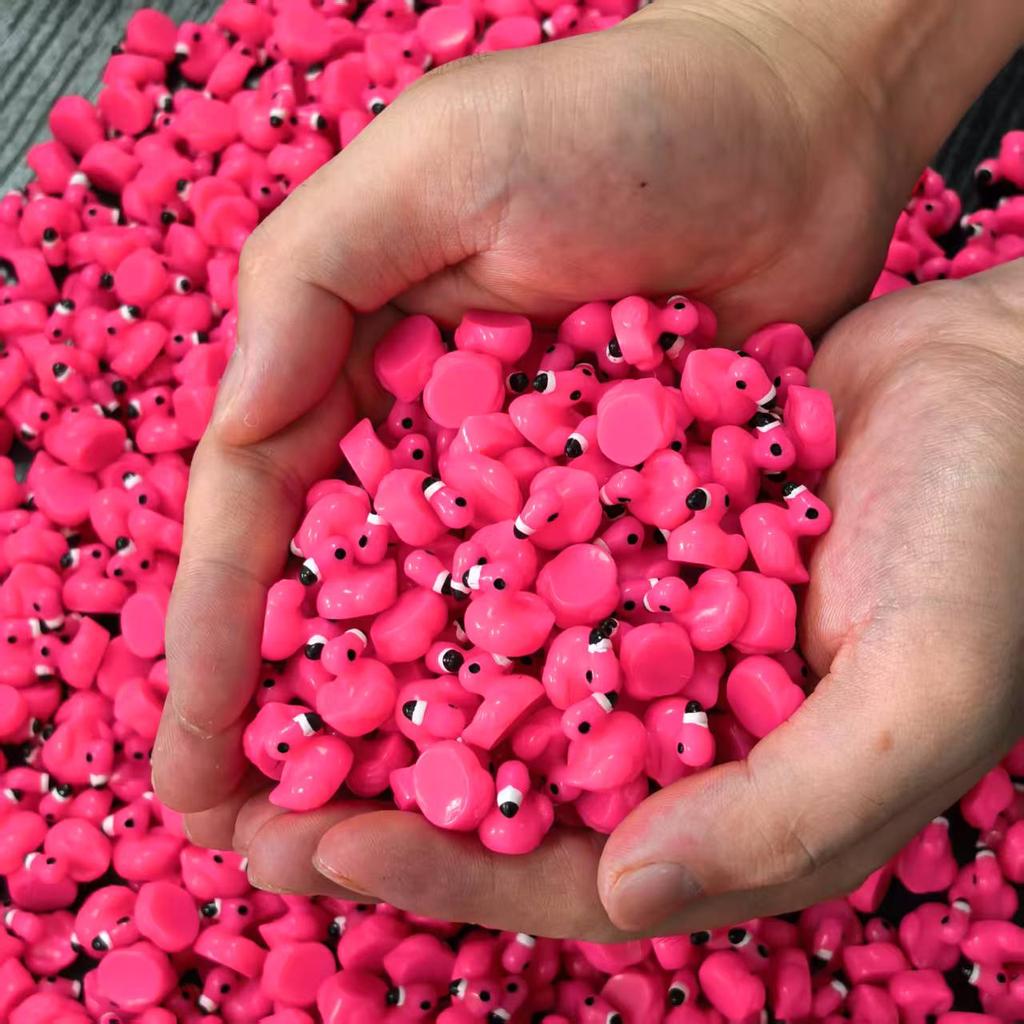 50Pcs Luminous Flamingo Ornaments Micro Landscape Christmas Diy Resin Garden Decoration Outdoor Lawn Yard Garden Accessories