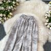 High Quality Ink-wash Acetate Satin Tie-Dye Rayon Wide-Leg Pants for Women Summer High-Waisted Slimming Loose-Fit Trousers