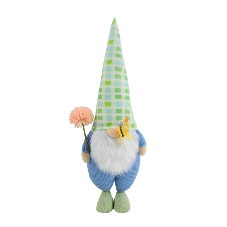 Spring Gnomes Decor,Butterfly Plush Gnomes Swedish Tomte Stuffed Doll Home Decor зелёный