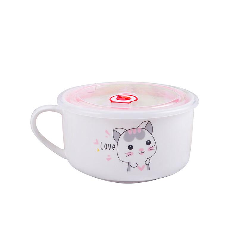 ZISIZ Large Capacity Cartoon Ceramic Noodle Bowl