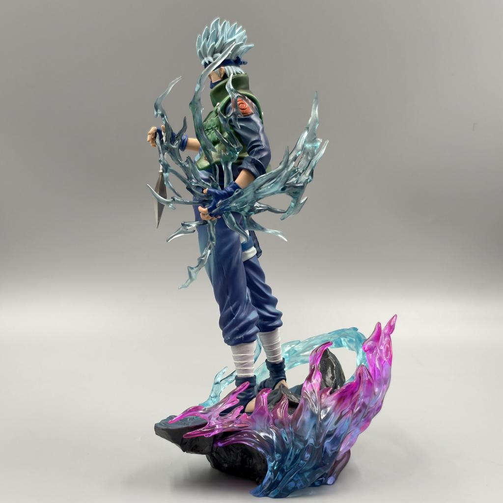24cm 9.4 inch Anime Hatake Kakashi Action Figures Pvc Statue Desktop Ornamen Set Statue Model Ornament Room Desk Toys