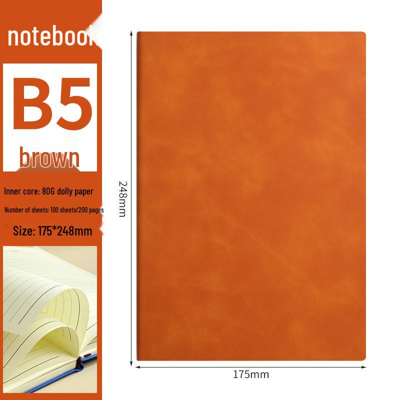 Customized Sheepskin Leather B5 Notebook for Business Meetings