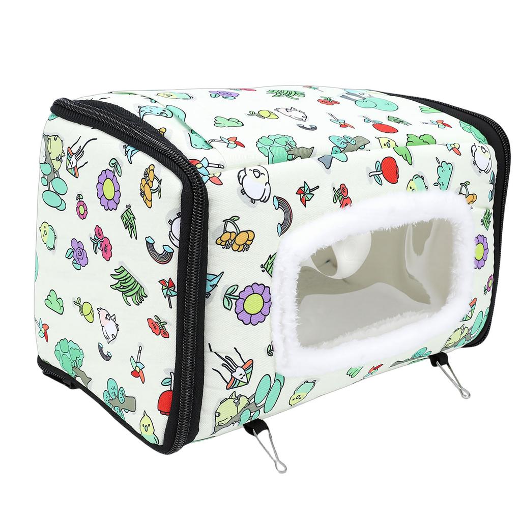Winter Warm Bird House Cotton Hanging Hammock Bird Sleeping Bed Cage for Budgies Parakeets Cockatiels L