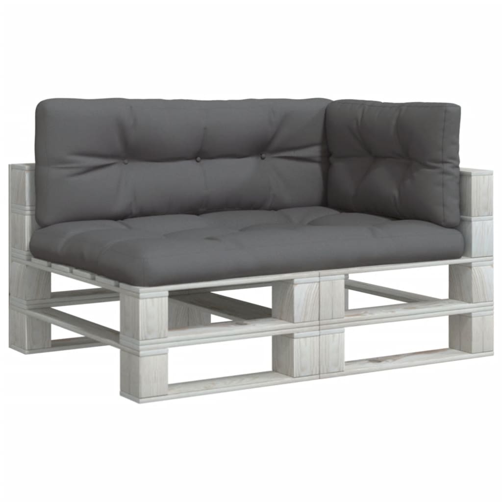 3 Piece Pallet Cushion Set Anthracite Fabric