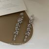 Full of Zirconium Mosquito Coil Disc Ear Clips Without Ear Holes, Women's Fringed Long Earrings, Light Luxury, High-end Explosive Earrings Earrings