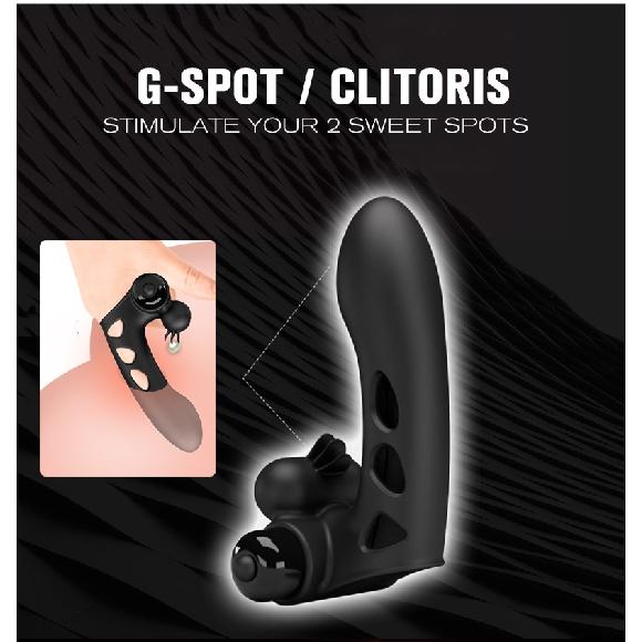 Silicone Finger Sleeve Vibrator For Women 10 Mode Vibrating G-spot Clitoris Anus Stimulator Adult Sex Toys Lover Couple Sex