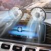 Vehicle Mounted USB Fan Car Dual Head Rotation Cooler Fan Suction Cup Cooler Fan