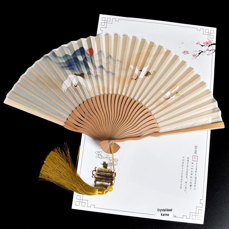 Gradient Cheongsam Style Hanfu Dance Folding Fan