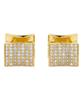 Alleun Silver 925 Square Cubic One-Touch Silver Earrings Bold