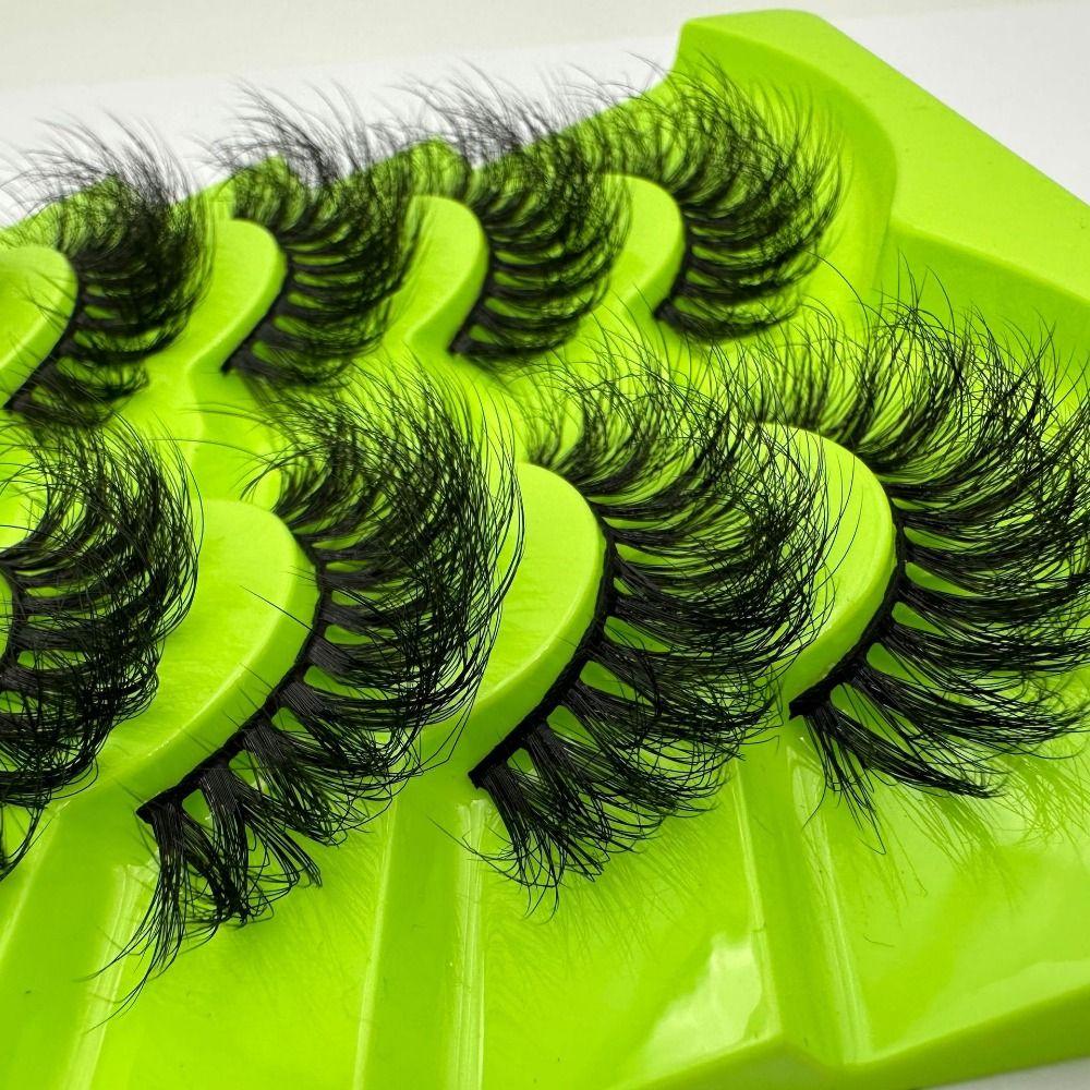 7 Pairs Natural Long False Eyelashes Thick Fluffy Lashes 3D Mink Lashes  Cosmetic Tool