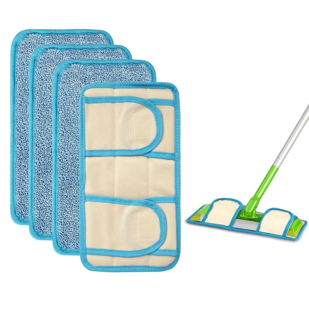 Thickened Hook-and-Loop Mop Pad for Swiffer - Suitable for Dry and Wet Cleaning