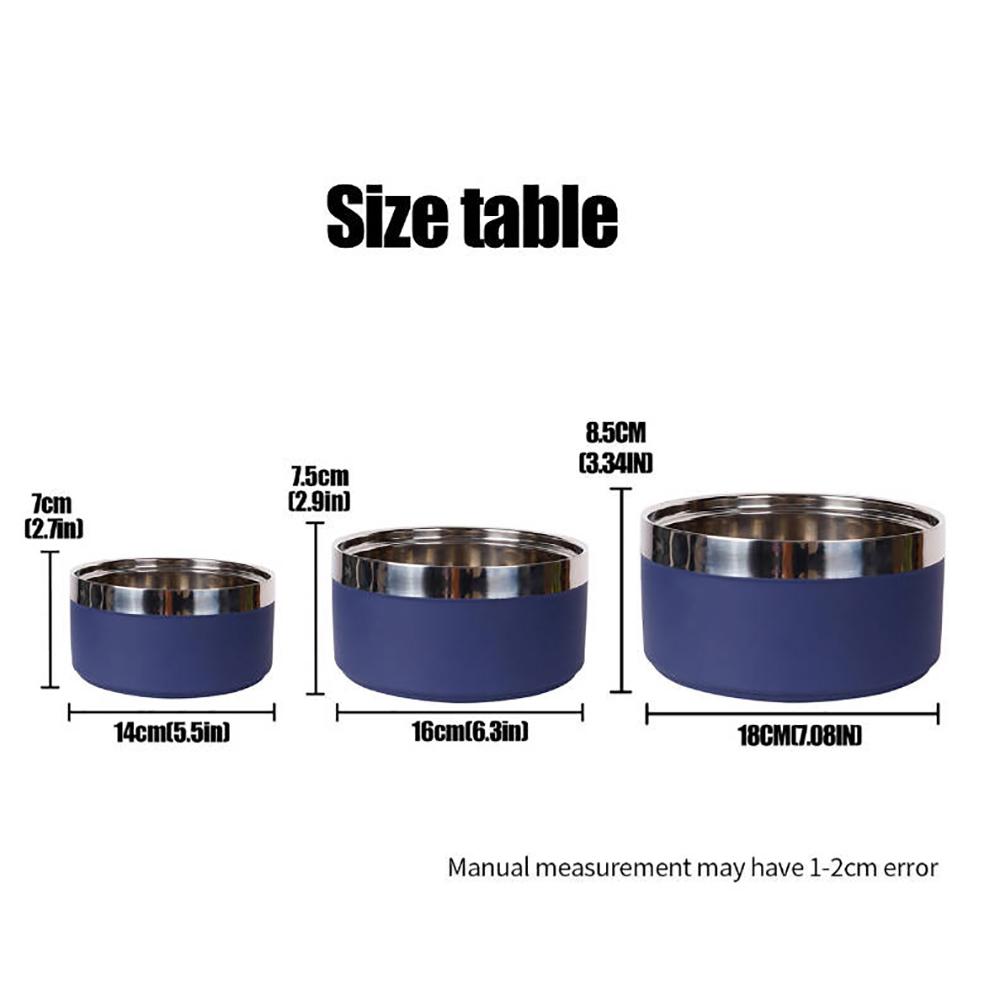Custom Stainless Steel Dog Cat Bowl Double Vacuum Feeding Pet Bowl Large Capacity Dog Food Water Bowl Dog Accessories Puppy