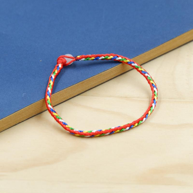 

Фестиваль човнів-драконів П ятиколірна нитка Діамантовий вузол Плетений дитячий шнурок П ятиколірний мотузковий браслет Ручної роботи Готовий виріб Подарунок до свята Партія