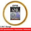 Ized 85mm 3 In 1 Gauge GPS Speedometer + Clock Hourmeter+Voltmeter Digital TFT Screen Speed Meter For Marine Auto Car Boat