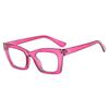 Square Cat Eye Women's Fashion Glasses Transparent Lenses Retro and Elegant Suitable for Daily Shopping