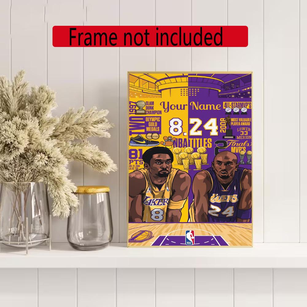 Kobe Personalized Name Diamond Paintings Mosaic Wall Round Diamond Art Painting Kits Embroidery Crystal Accessories Frameless