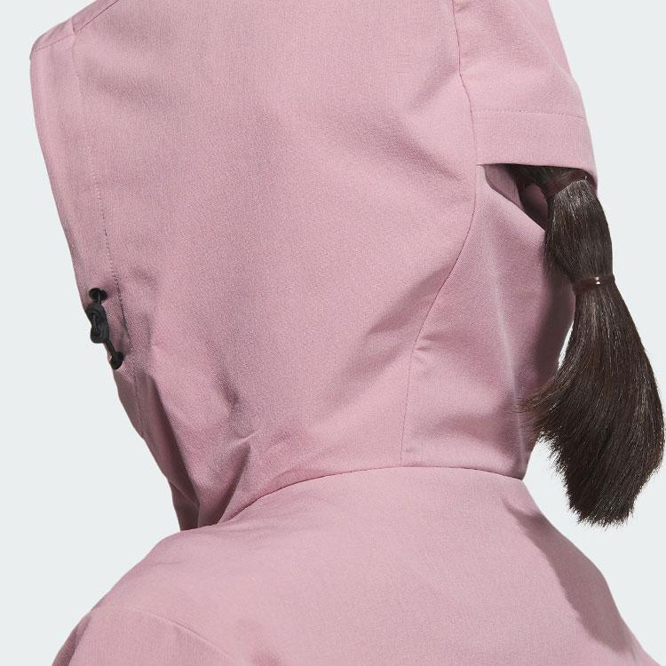 Adidas Brushed Shell Jacket Solid Color Logo Outdoor Fleece Hooded Soft Shell Jacket Women Jacket Magical-Purple-Pink IL9012