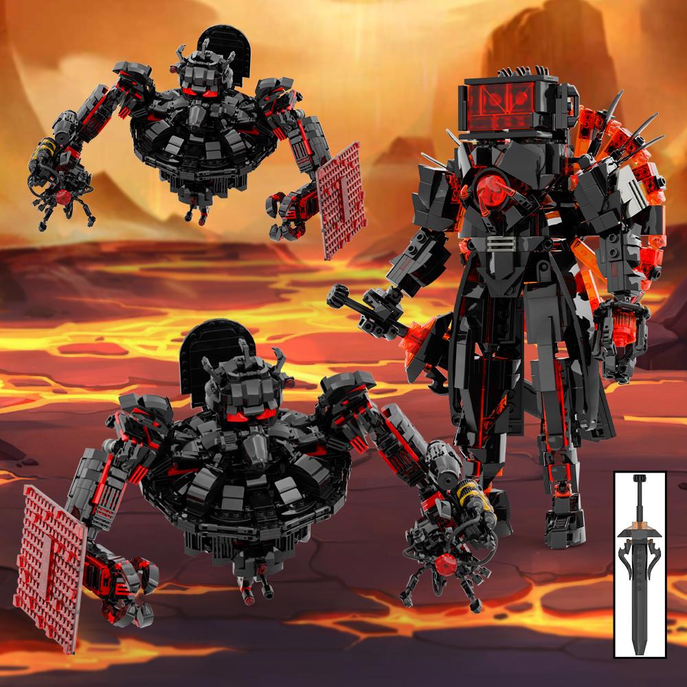 Skibidi Toileted Giant Titan Boss Speakeman Cameraman Building Blocks Set - Collectible Construction Toys for Kids Christmas
