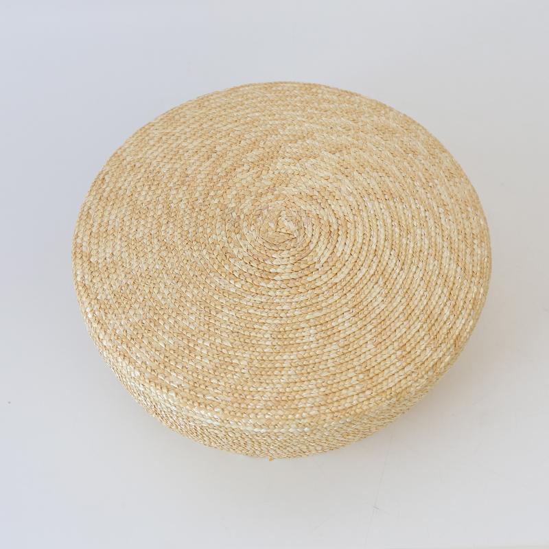 100% Natural Flat Straw Beret for Men Women Summer Beach Party Tablet Sun Hat Israel Islam Cap Japanese Hat