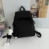 Casual fashion solid color backpack new college student schoolbag going out travel backpack