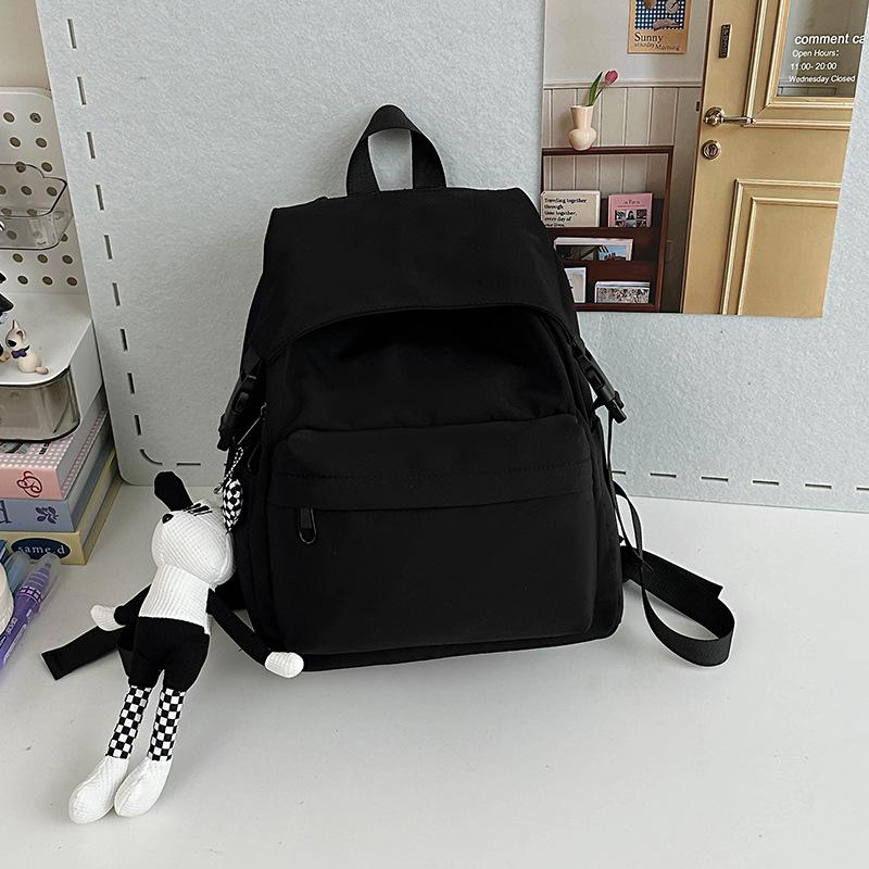 Casual fashion solid color backpack new college student schoolbag going out travel backpack
