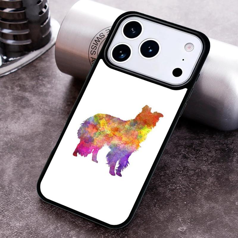 Border Collie Watercolor Phone Case For iPhone 17 16 15 14 13 12 11 Pro Max Plus 17Air Soft Silicone Cover