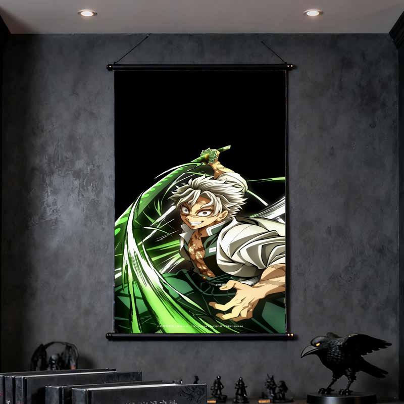 Demon Slayer Tanjiro & Rengoku Flame Guardian XL Self-Adhesive Canvas
