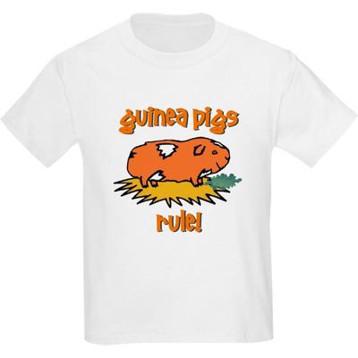 CafePress Guinea Pig T Shirt, Kids_ Guinea Pigs Rule Youth Kids Cotton T-Shirt
